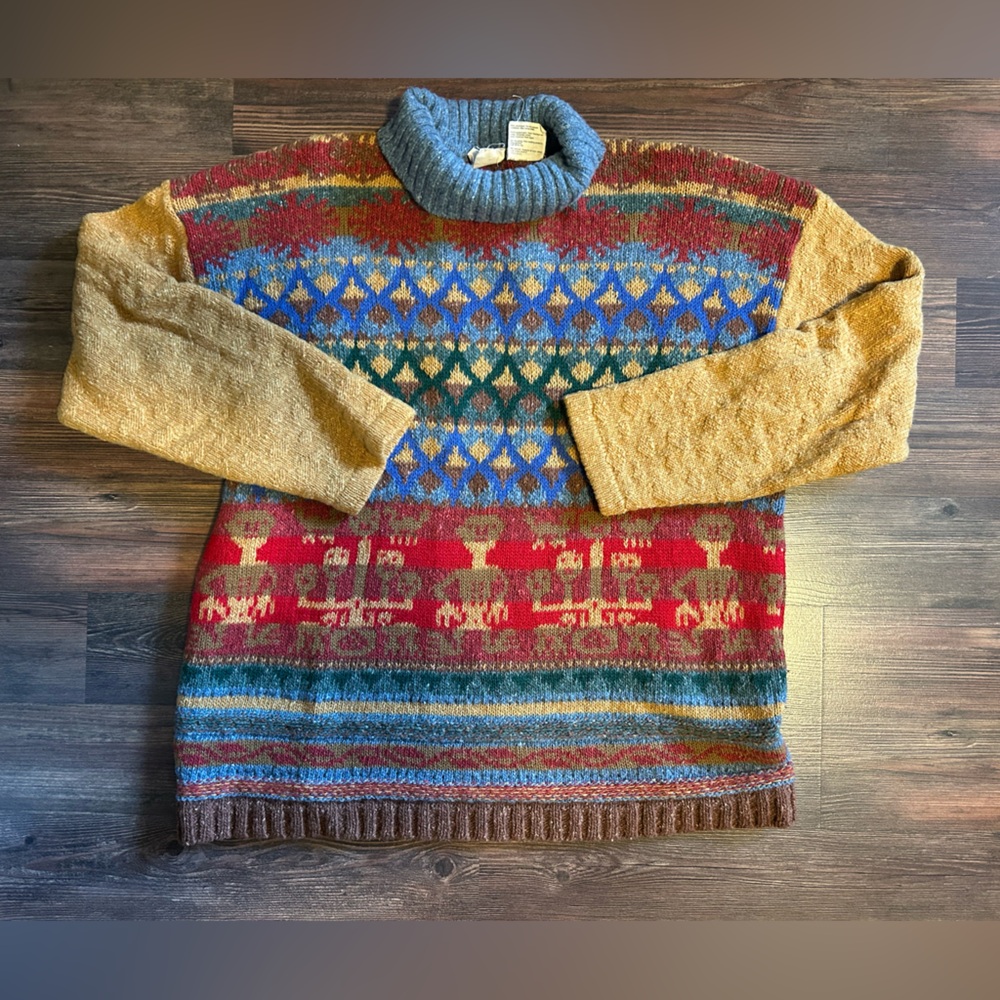 Vintage 90’s Turtleneck Acrylic Wool Sweater Size M